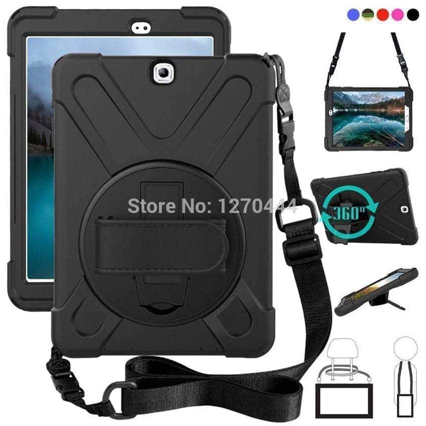 Samsung Galaxy Tab S2 9.7 Case - 360° Rotating Swivel Hand Strap Cover for SM-T810/T811/T813/T815/T819 Models - Perfect for Work, Travel & Home Use