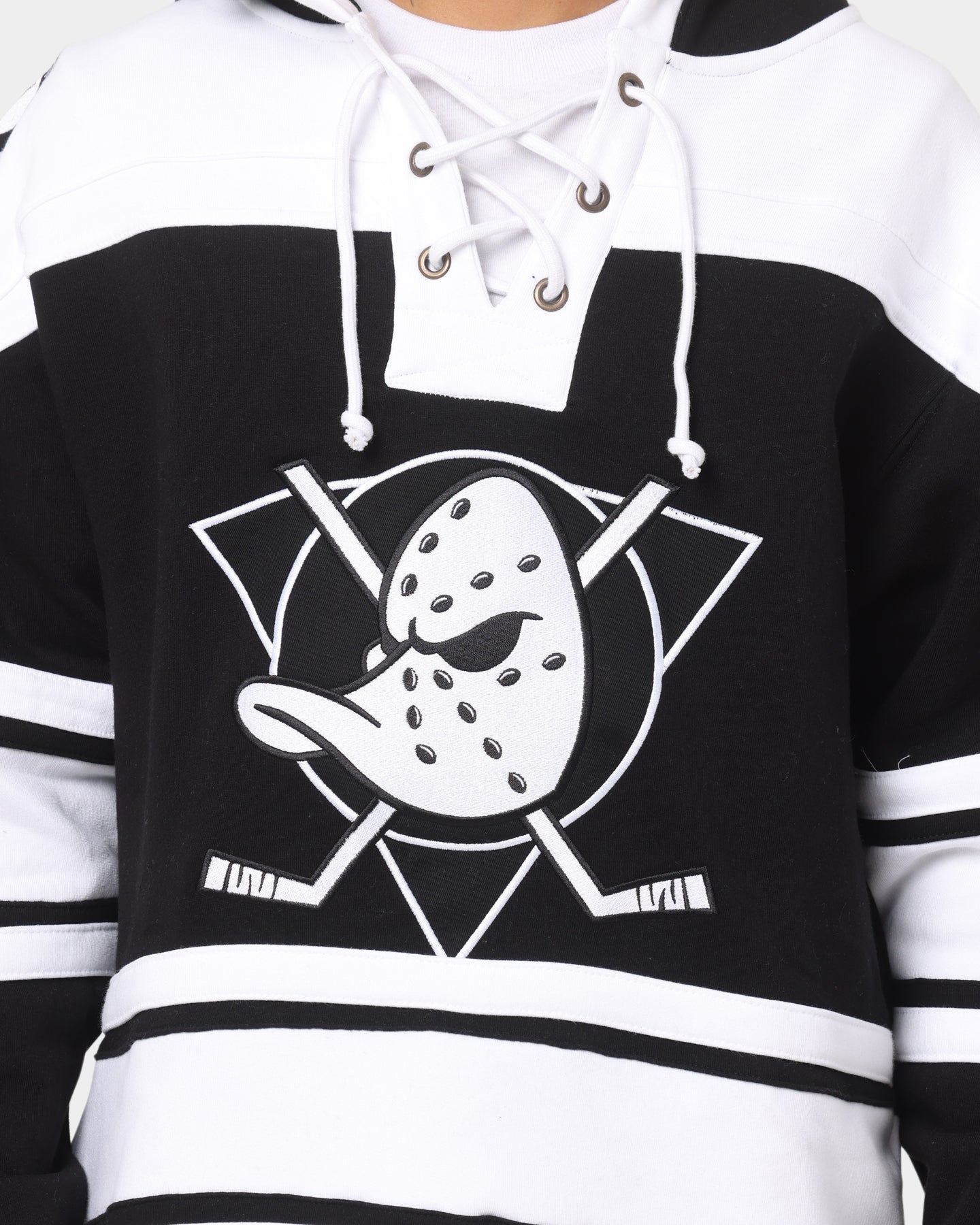 47 Brand Anaheim Ducks NHL Superior '47 Lacer Hoodie - Men's Jet Black Pullover Sweatshirt for Hockey Fans & Streetwear Fashion | Game Day & Casual Wear