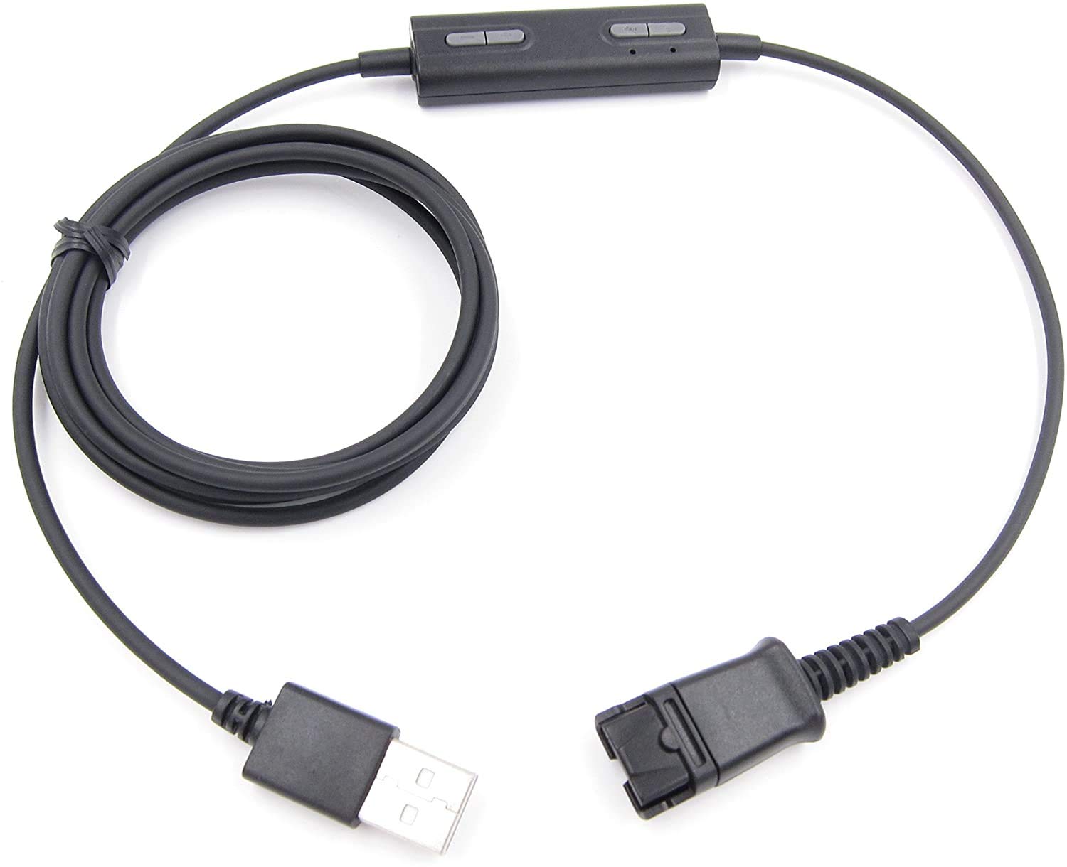 VoiceJoy USB Noise Cancelling Headphone with Quick Disconnect Adapter - Office Headset for Laptop, PC, Skype, Zoom, Webinar & Call Center | Perfect for Remote Work & Online Meetings