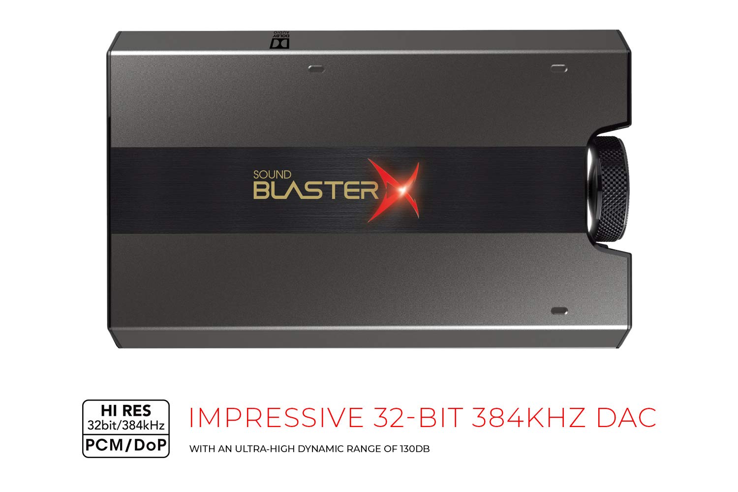 Sound BlasterX G6 High-Resolution USB DAC and Amp - Premium External Sound Card for Gaming, Streaming & Music (Grey) - Perfect for PC, PS4, PS5 & Mac