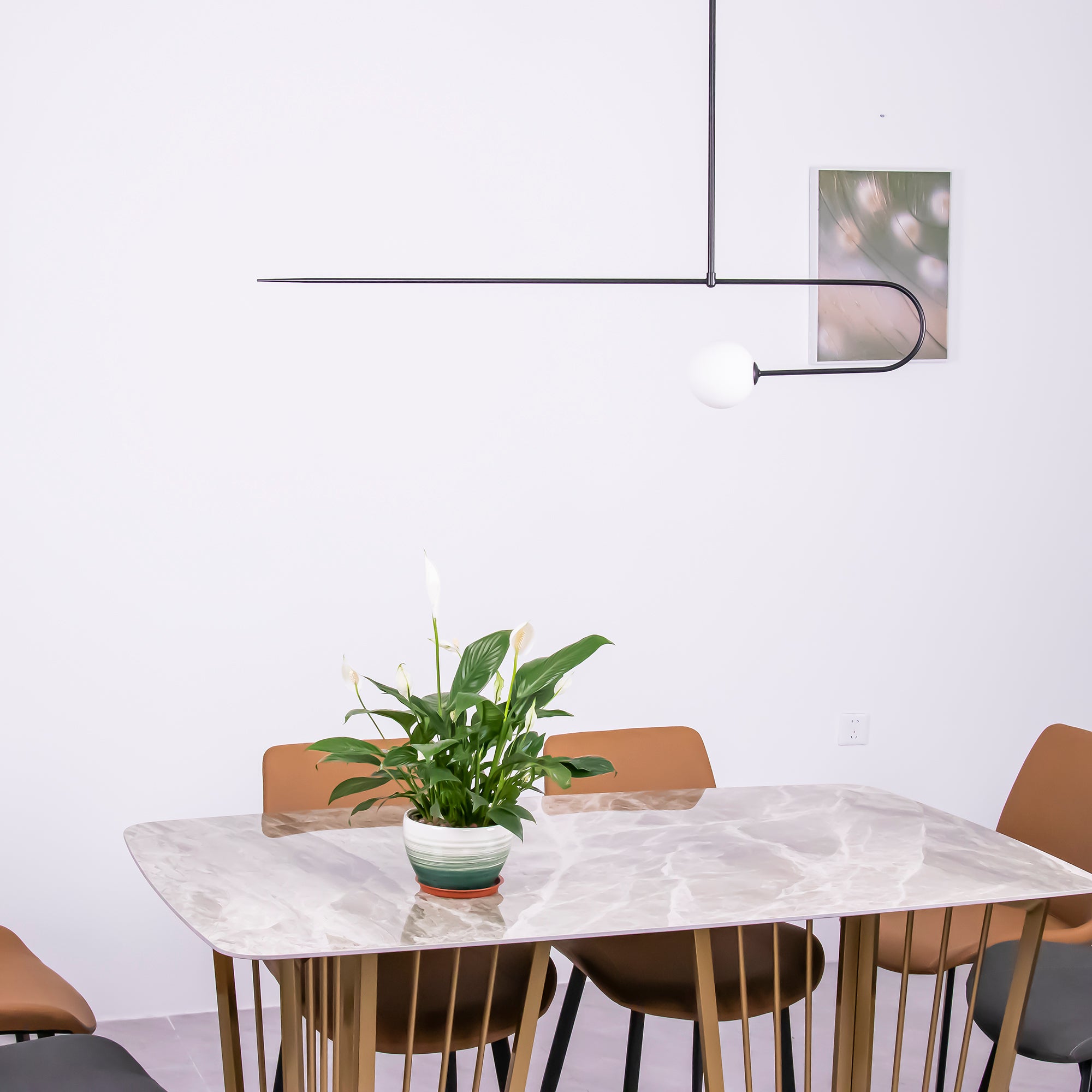 Elegant Crystal Mobile Chandelier - Modern Ceiling Light Fixture for Bedroom, Dining Room & Living Room Decor