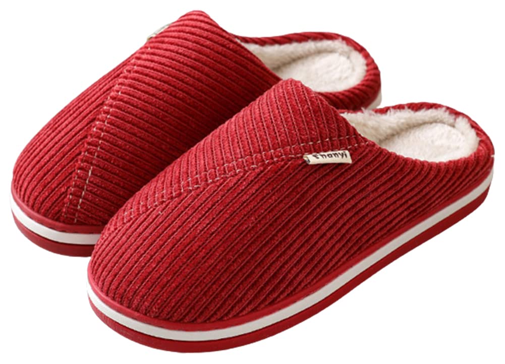 Women's Winter Memory Foam Slippers - Soft Plush Corduroy House Shoes with Non-Slip Sole for Indoor/Outdoor Use - Cozy Lightweight Slippers for Home, Office & Travel (2022)