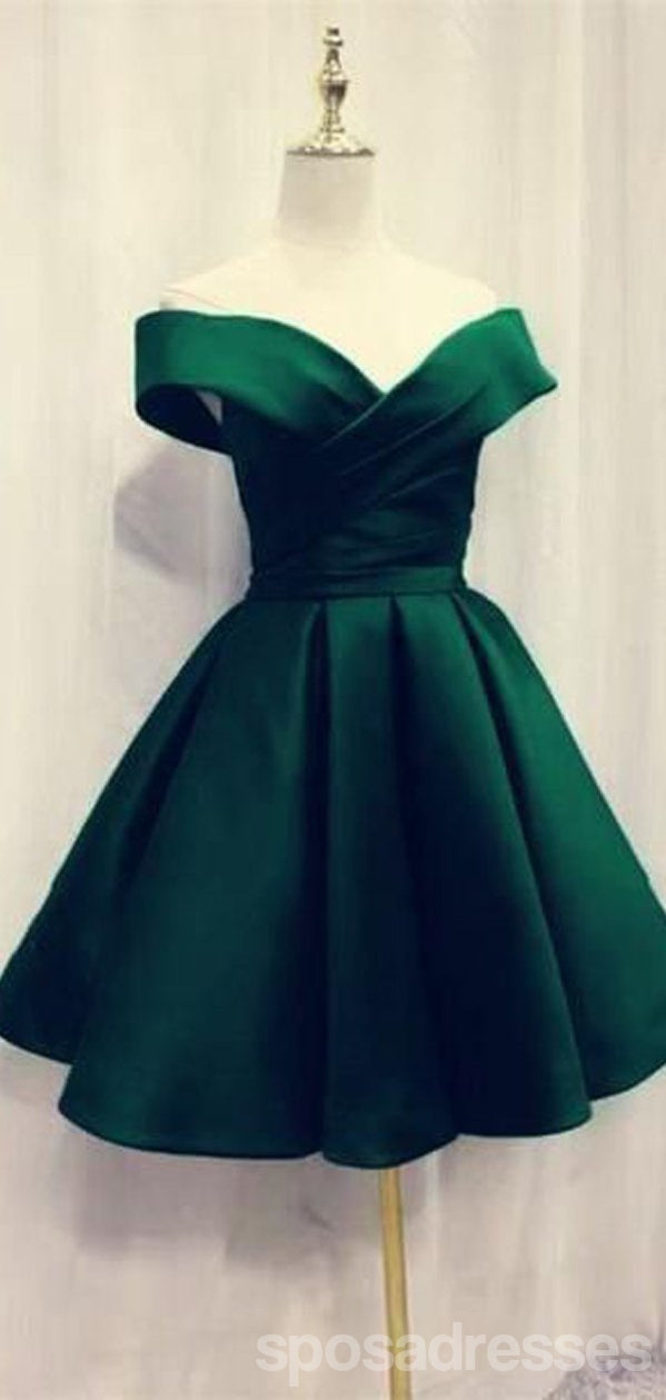 Green Off Shoulder Short Homecoming Dress - Elegant Prom Dress for Women | Perfect for Parties, Dances & Special Occasions | CM853