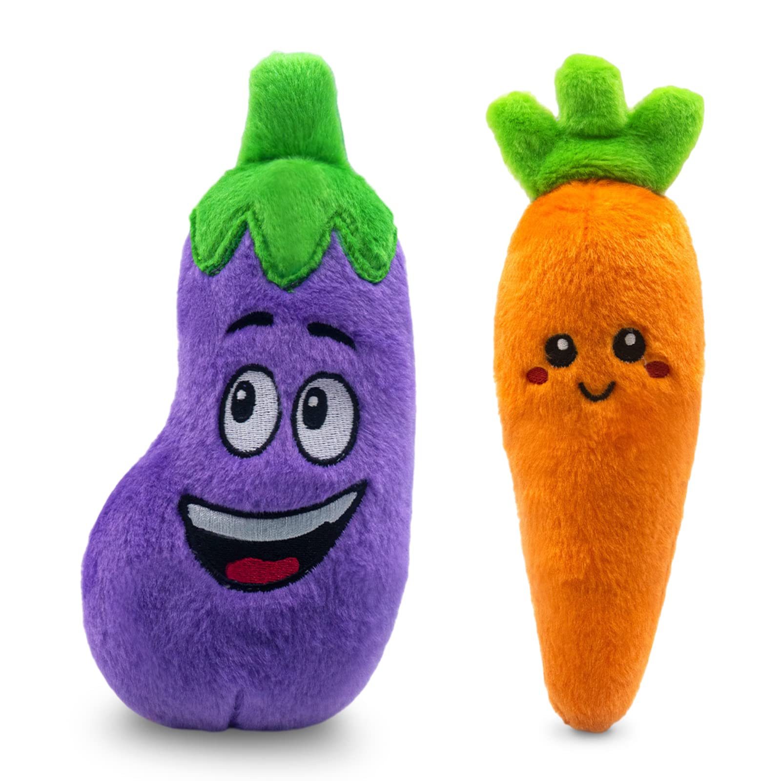 **HGB Squeaky & Crinkle Dog Toys - 2 Pack Durable Plush Chew Toys for Puppies, Small, Medium & Large Dogs - Teething, Training & Interactive Play - Perfect for Indoor & Outdoor Fun**
