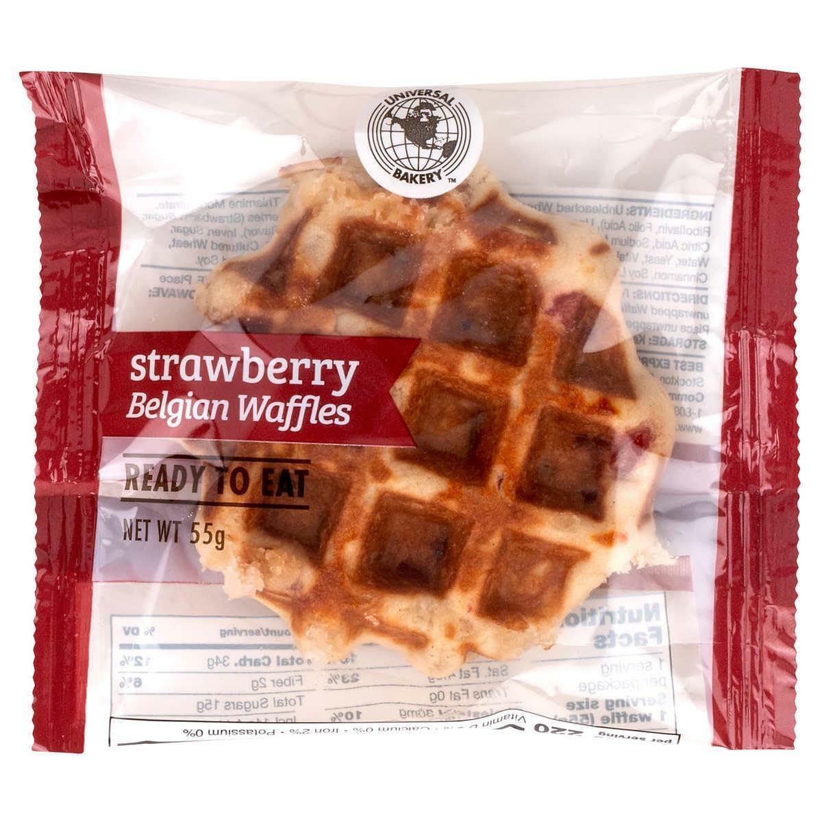 Delicious Strawberry Belgian Waffles - Sweet Breakfast Snacks & Desserts | Perfect for Brunch, Afternoon Tea & Kids' Lunch Box Treats