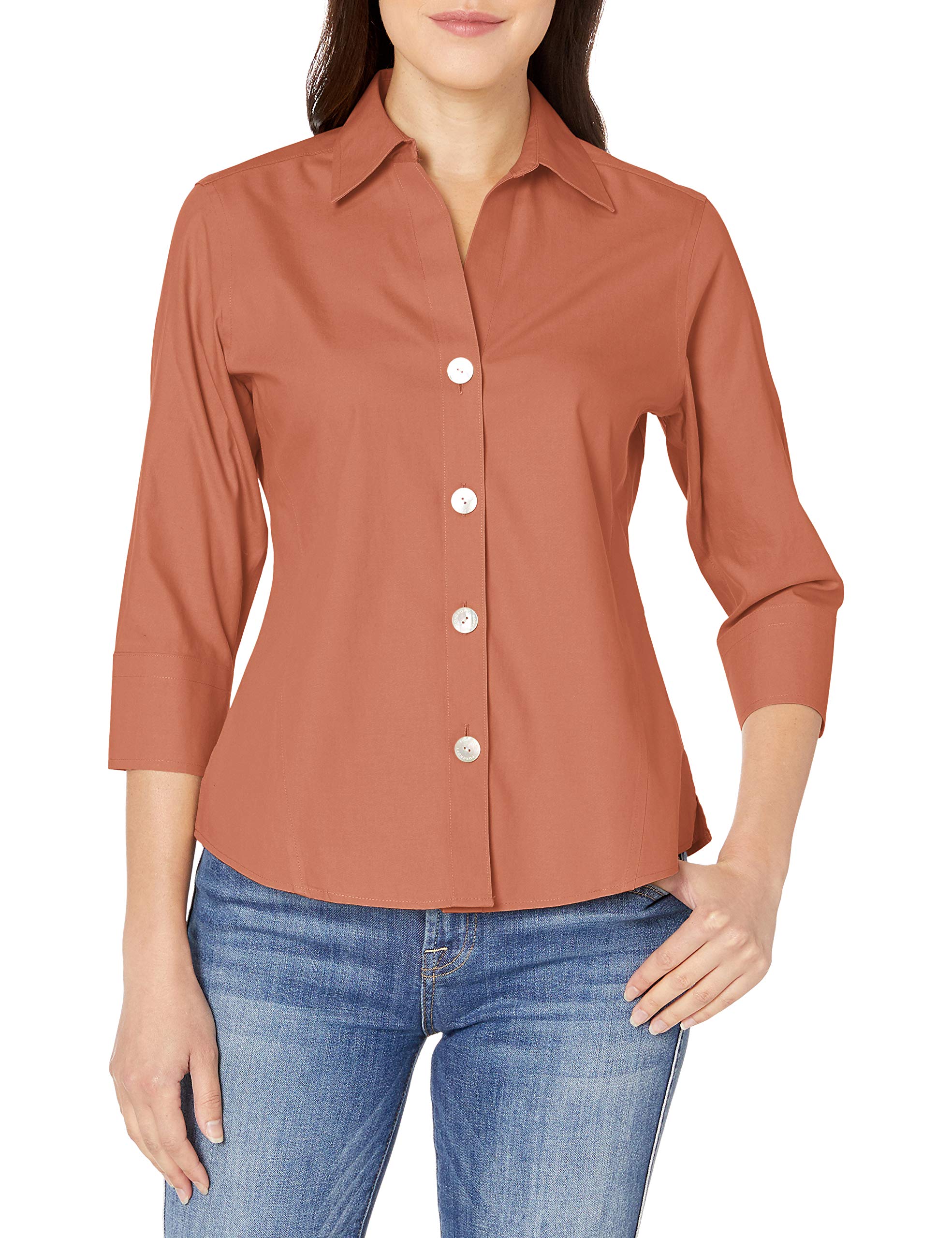 Foxcroft Women's Non-Iron Essential Paityn Shirt - Wrinkle-Free Comfort for Work, Travel & Everyday Wear | Premium Cotton Blend for Professional & Casual Outfits