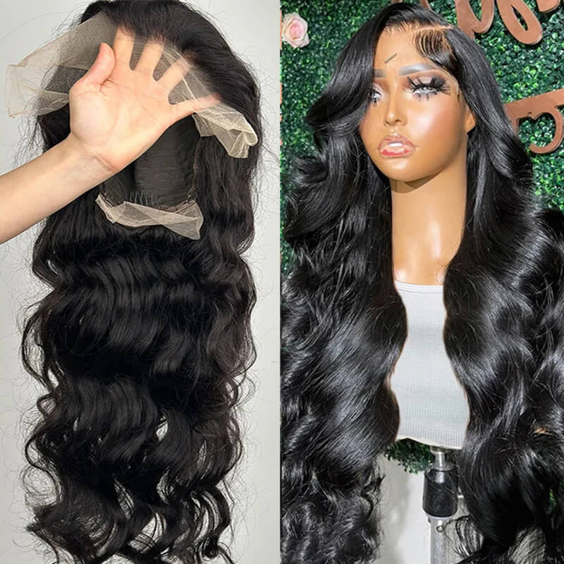 Eullair Glueless Loose Wave Human Hair Wig with HD Transparent Lace Frontal | Natural Curly Hairpiece for Women | Perfect for Daily Wear, Cosplay & Special Occasions