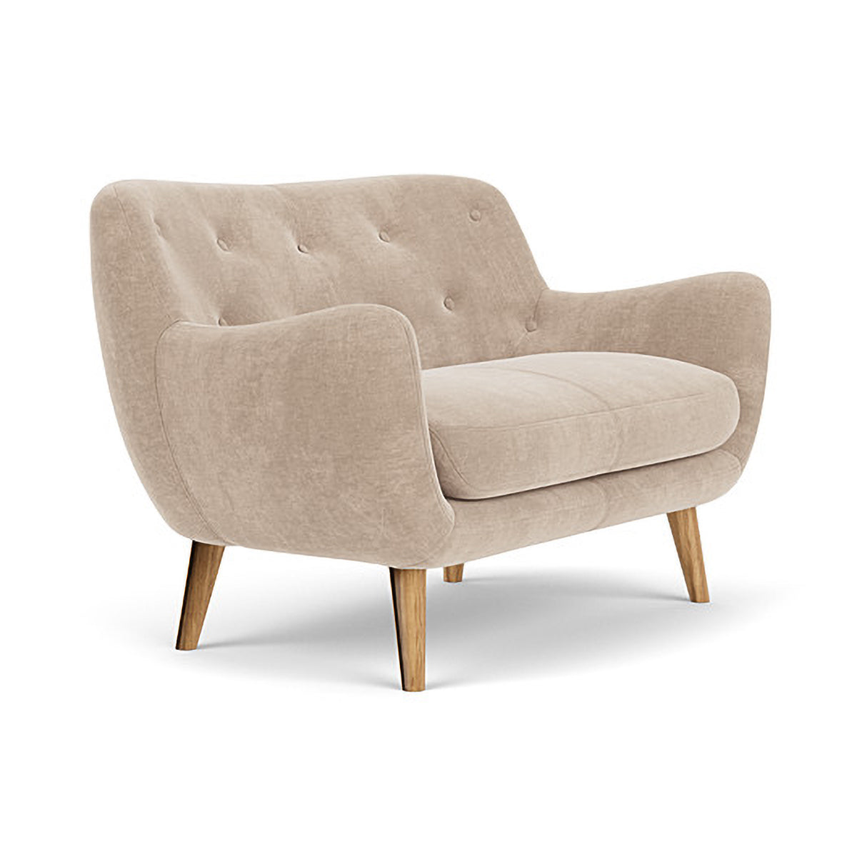 Herman Fabric 2 Seater Sofa - Modern Living Room Couch for Small Spaces, Apartment & Home Decor - Comfortable Loveseat with Soft Upholstery for Relaxing, Entertaining & Cozy Lounging