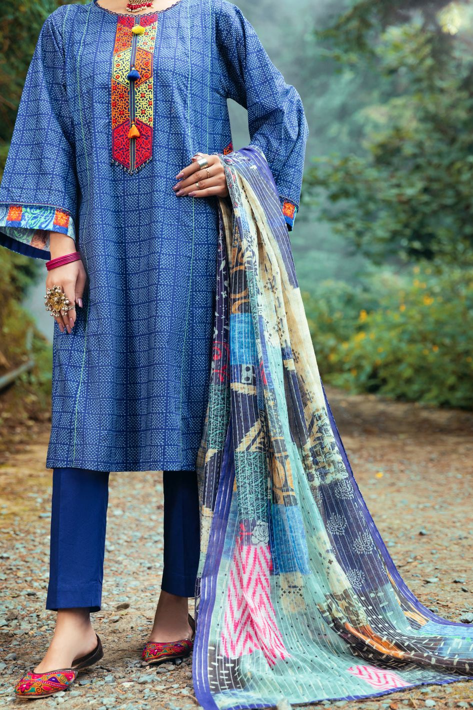 Premium Cambric Navy Blue Unstitched Suit Fabric - Soft & Breathable Material for Custom Tailoring - Perfect for Formal Wear, Office Outfits & Special Occasions