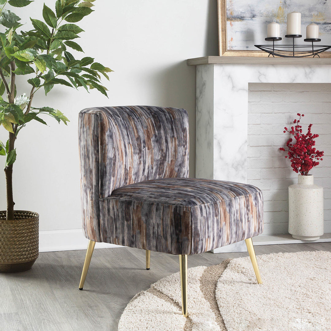 Fran Slipper Chair - Modern Accent Chair for Living Room, Bedroom & Office - Comfortable Upholstered Lounge Chair with Sturdy Wooden Legs - Perfect for Reading, Relaxing & Small Spaces