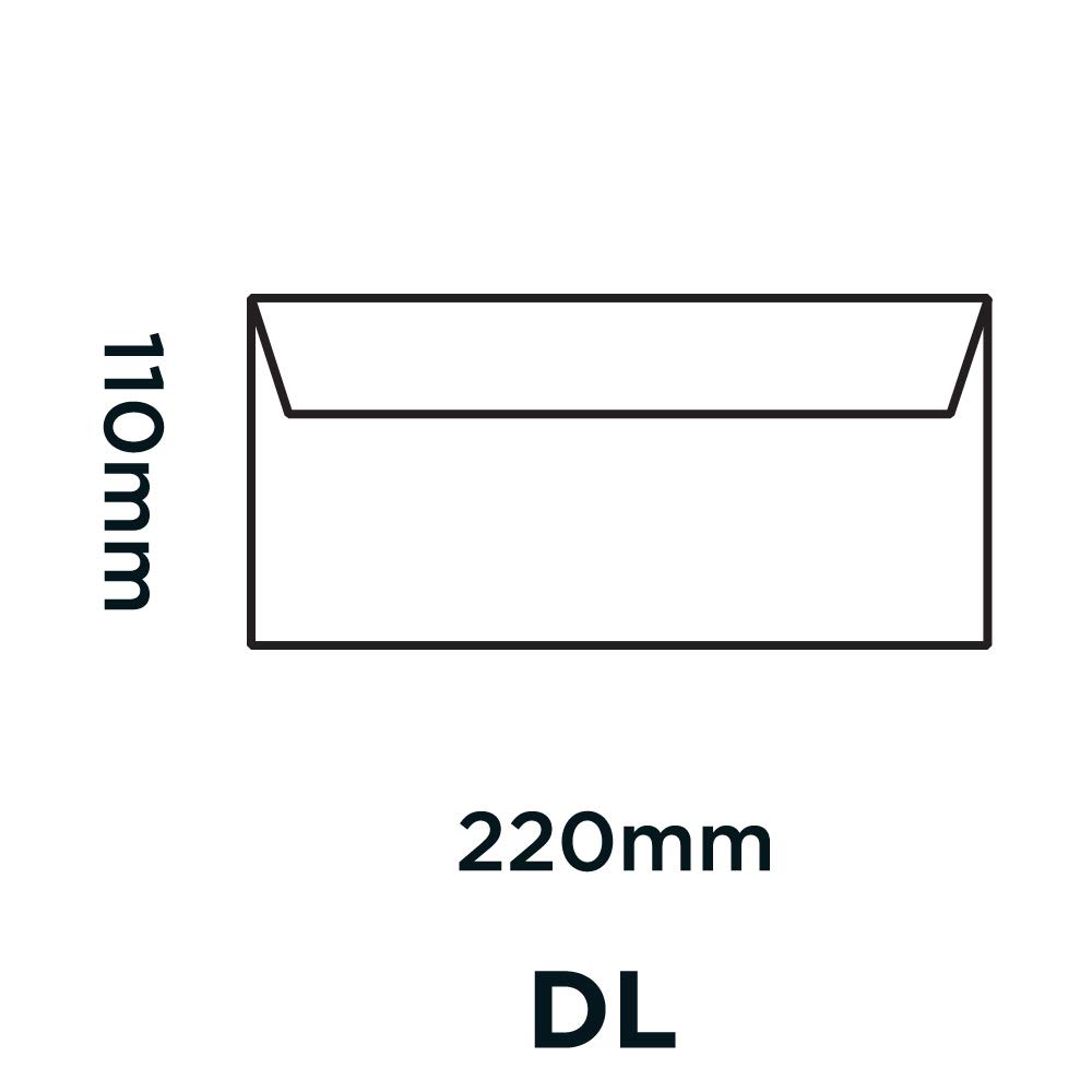 Premium Business DL 110 x 220 mm 120 GSM Peel & Seal Wallet Envelopes (39882) - High Quality White Laid Paper - Pack of 500 - Perfect for Mailing Invoices, Documents & Business Correspondence