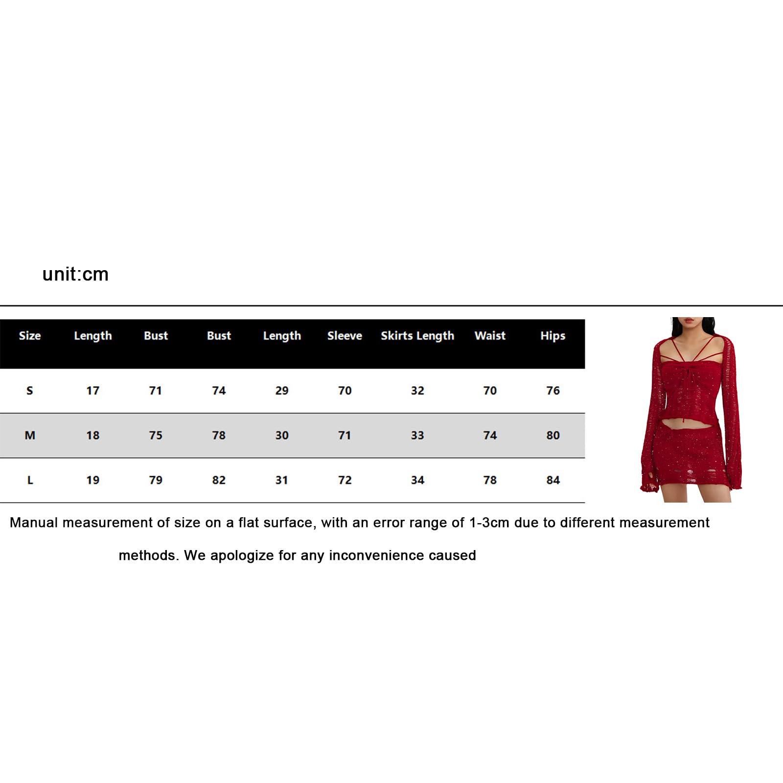 Juakoso Women's Lace Two Piece Outfit - Long Sleeve Lace Patchwork Crop Top & Bodycon Mini Skirt Set | Y2K Streetwear for Night Out, Party, and Casual Wear