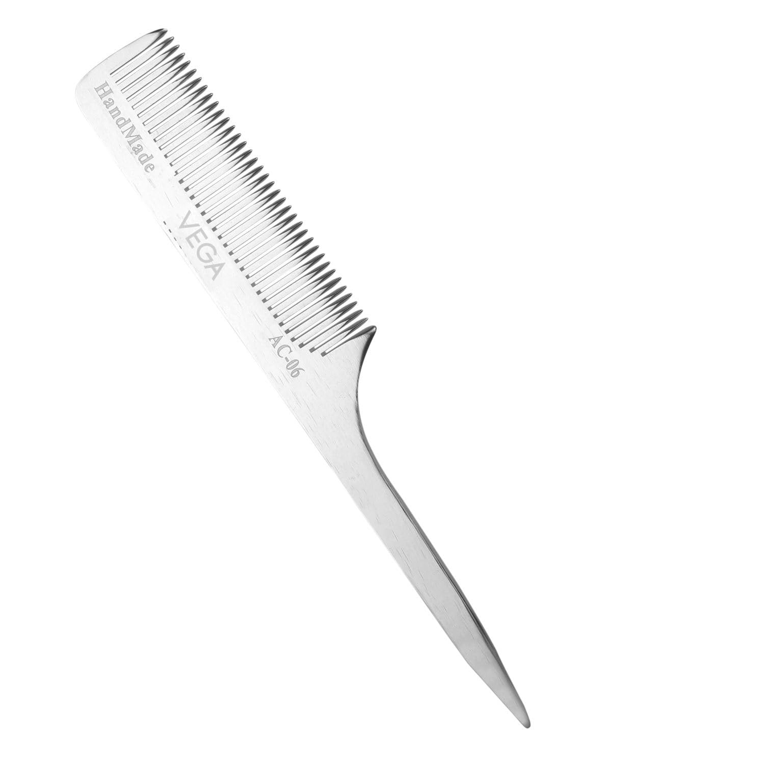 Vega Tail Hair Comb for Women - India's No.1 Hair Comb Brand (AC-06) - Perfect for Styling, Detangling & Volume Boost at Home or Salon