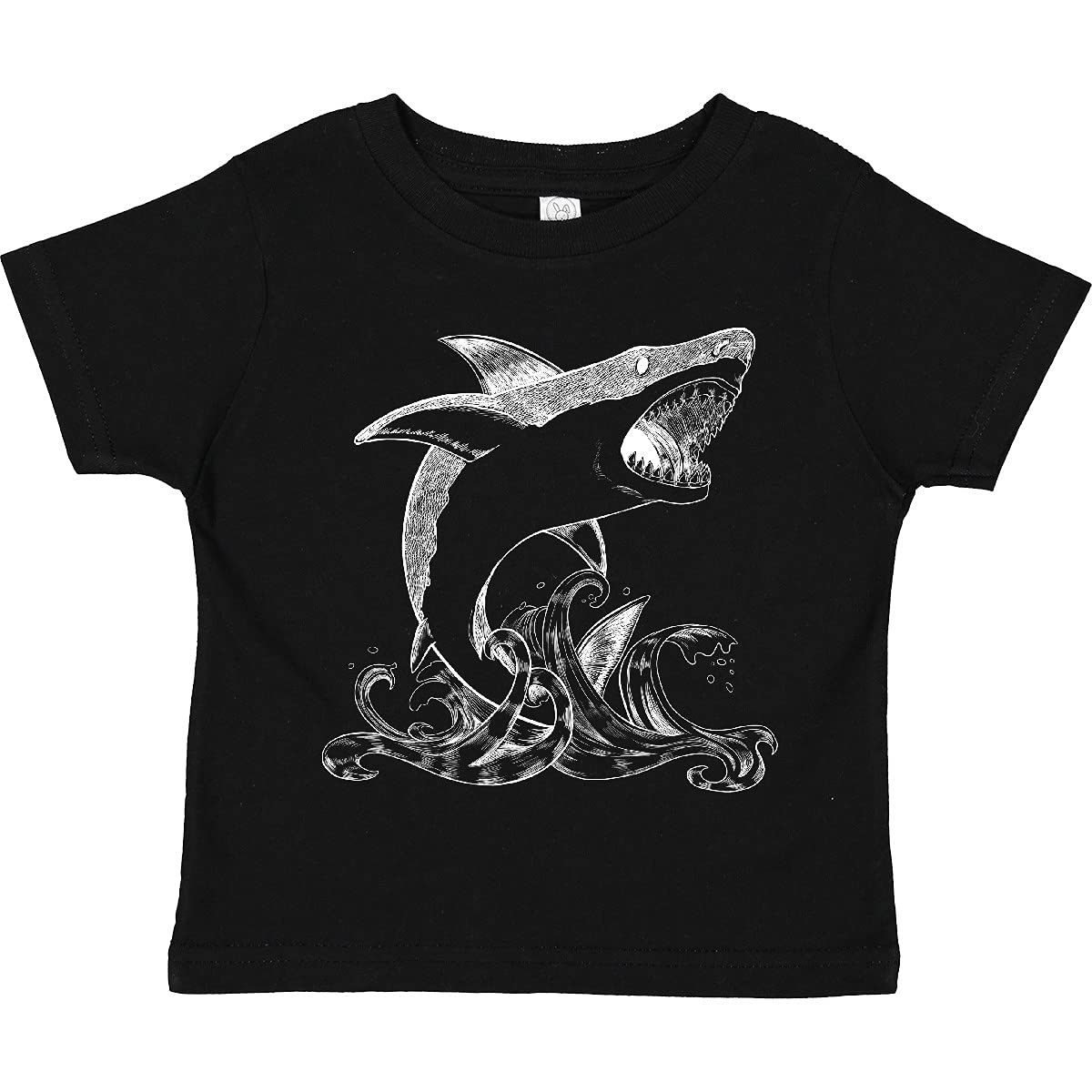 Inktastic Great White Shark Jumping Graphic Toddler T-Shirt - Soft Cotton Kids Tee for Boys & Girls - Perfect for Beach Trips, Shark Week & Outdoor Adventures
