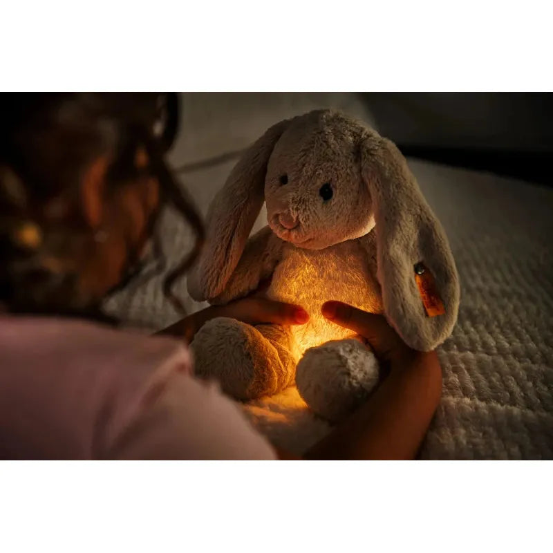 Hoppie Rabbit Night Light Soft Toy - Cute Plush Bunny with LED Glow for Kids' Bedroom, Nursery, and Sleep Comfort