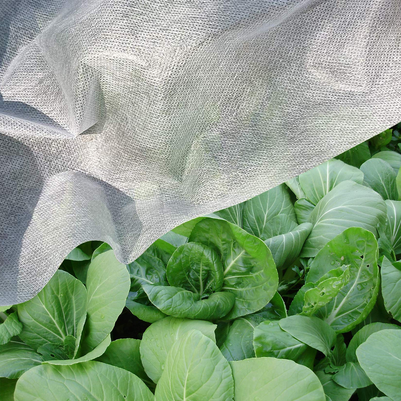 **98.43in x 24.60ft Winter Plant Cover - Breathable Frost Protection Fabric for Cold Wind & Freeze - Floating Row Cover for Garden, Vegetables & Flowers - White Garden Fabric (Ideal for Winterizing Plants, Greenhouses & Raised Beds)**