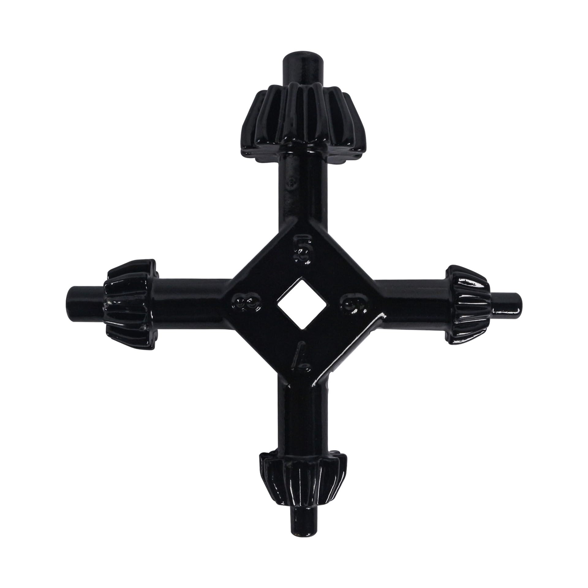 4-Way Metal Chuck Key for Drill Press - Universal Power & Hammer Drill Wrench - Black 4 in 1 Drill Accessory (ZS460) - Perfect for Woodworking, Metalworking & DIY Projects