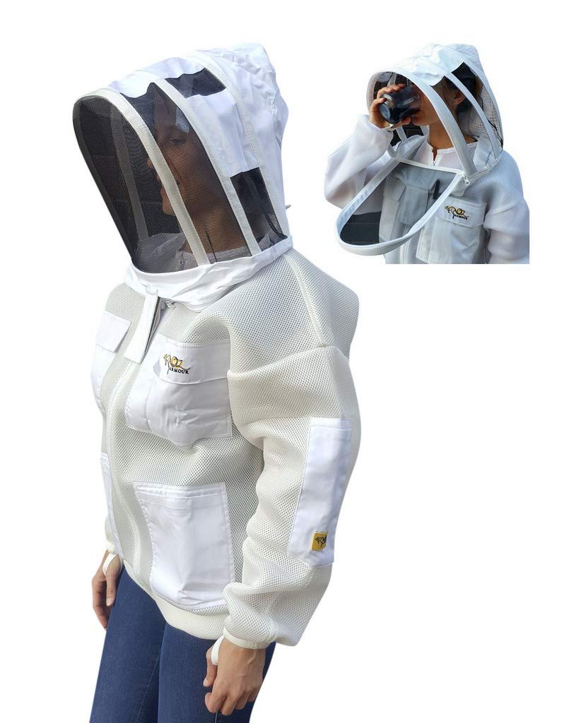 Breathable Air Mesh Ventilated Jacket with Dual Hoods & Adjustable Fencing Hat - Perfect for Outdoor Sports, Hiking, and Running