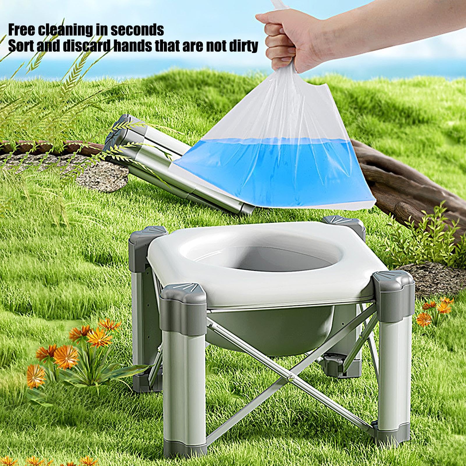 Foldable Portable Potty Training Seat for Kids - Anti-Slip Travel Toilet with Storage Bags - Indoor & Outdoor Use for Boys & Girls - Perfect for Camping, Road Trips & Home Potty Training