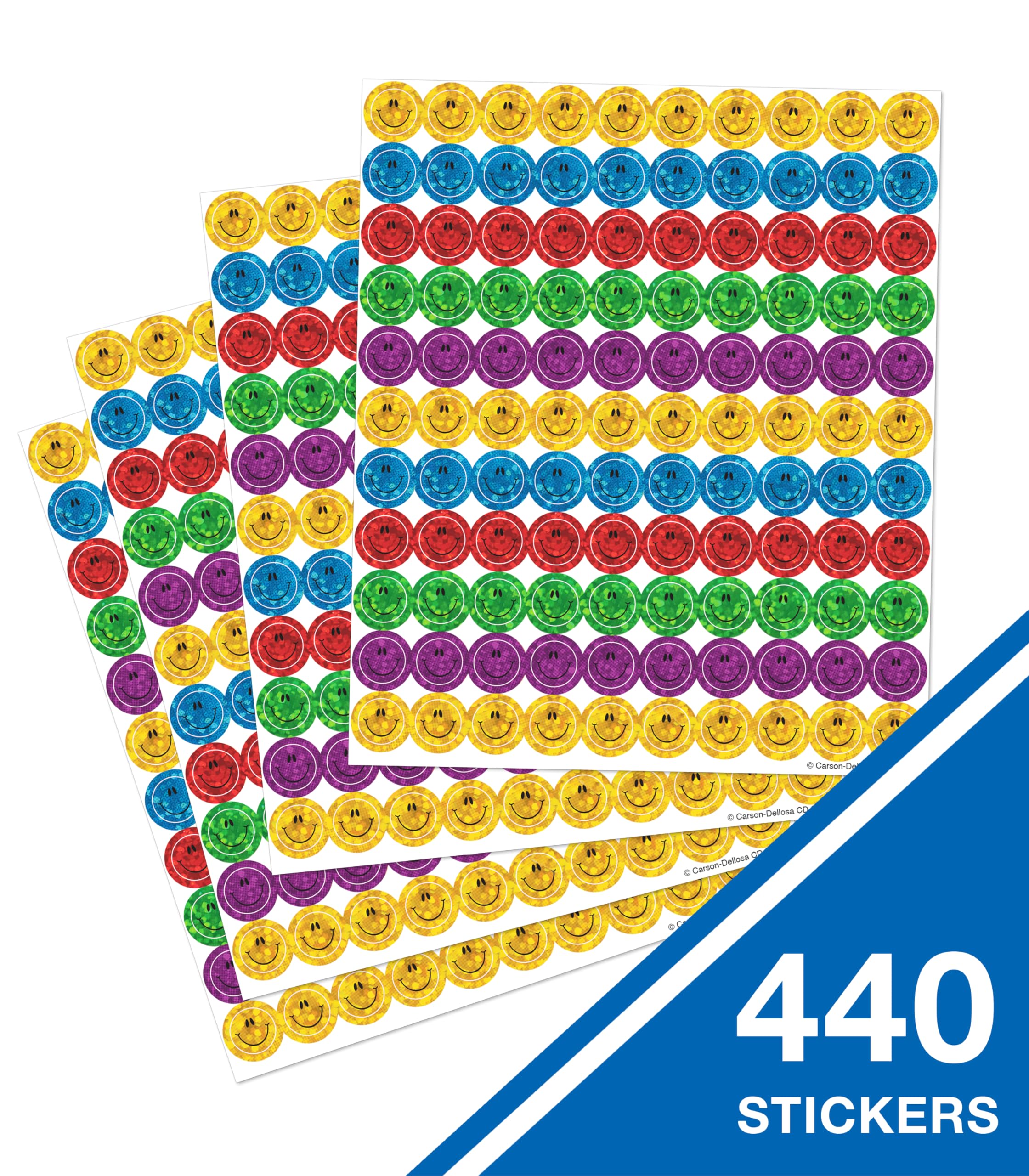 Colorful Smiley Face Stickers for Crafts, Scrapbooking & Classroom Rewards
