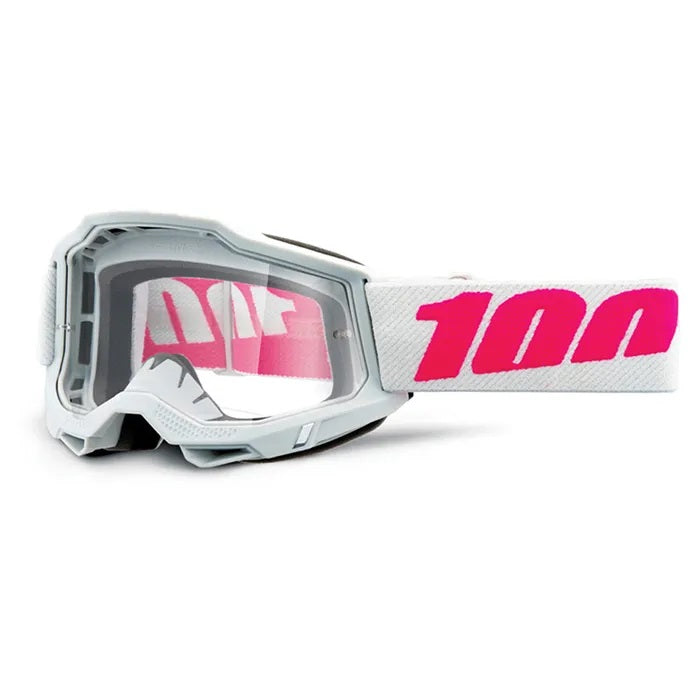 100% Accuri 2 Youth MX Goggles with Clear Lens - Dirt Bike & ATV Protective Eyewear for Kids & Teens - Perfect for Motocross, Off-Road Racing & Outdoor Adventures