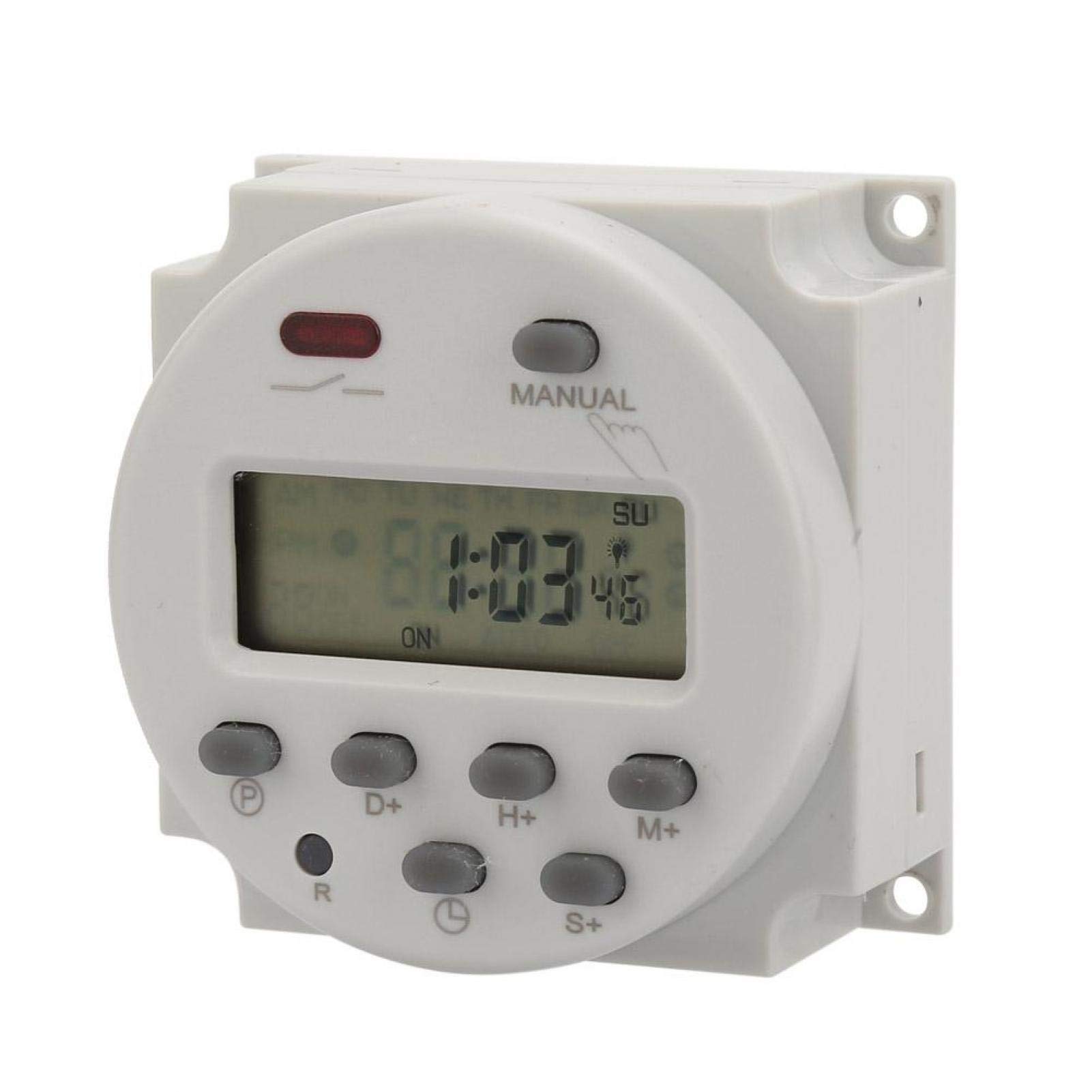 Programmable Digital LCD Timer Switch with Weekly Settings (1S-168H) - Manual/Auto Control, 220V AC, Pink - Perfect for Home Automation, Lighting, and Appliance Control