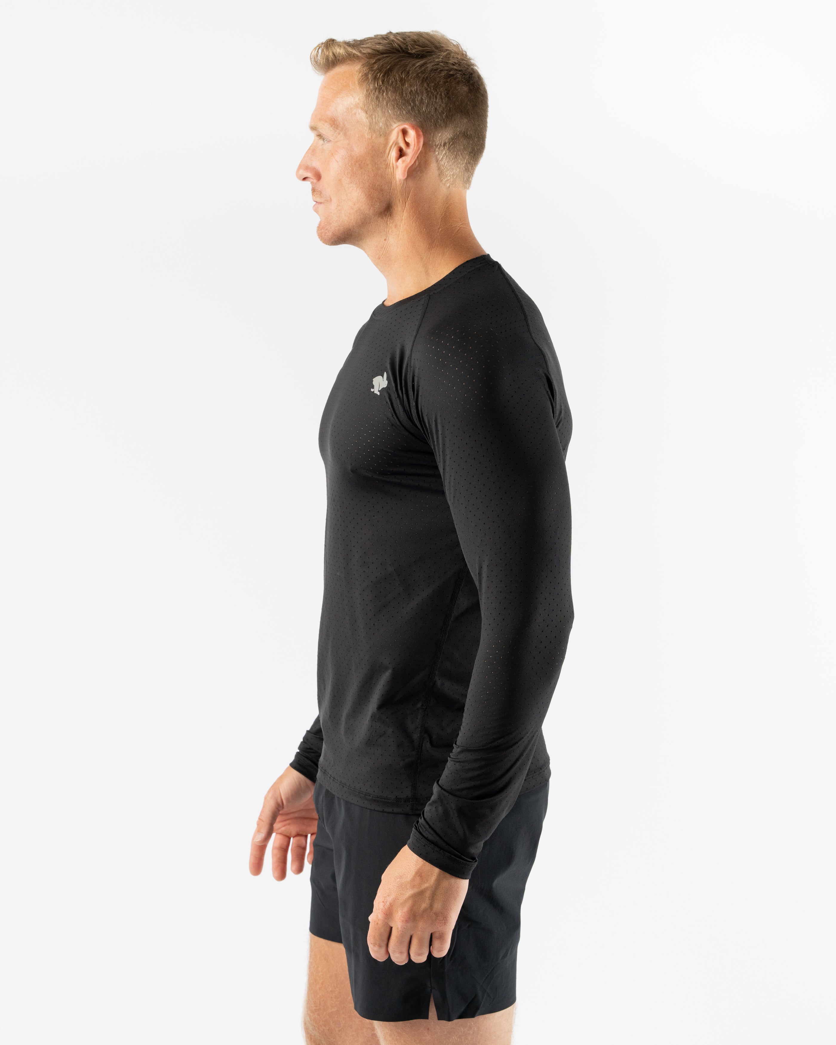 Men's Easy Tee Performance Ice Long Sleeve Shirt - Moisture Wicking & Breathable for Workouts, Running & Outdoor Activities