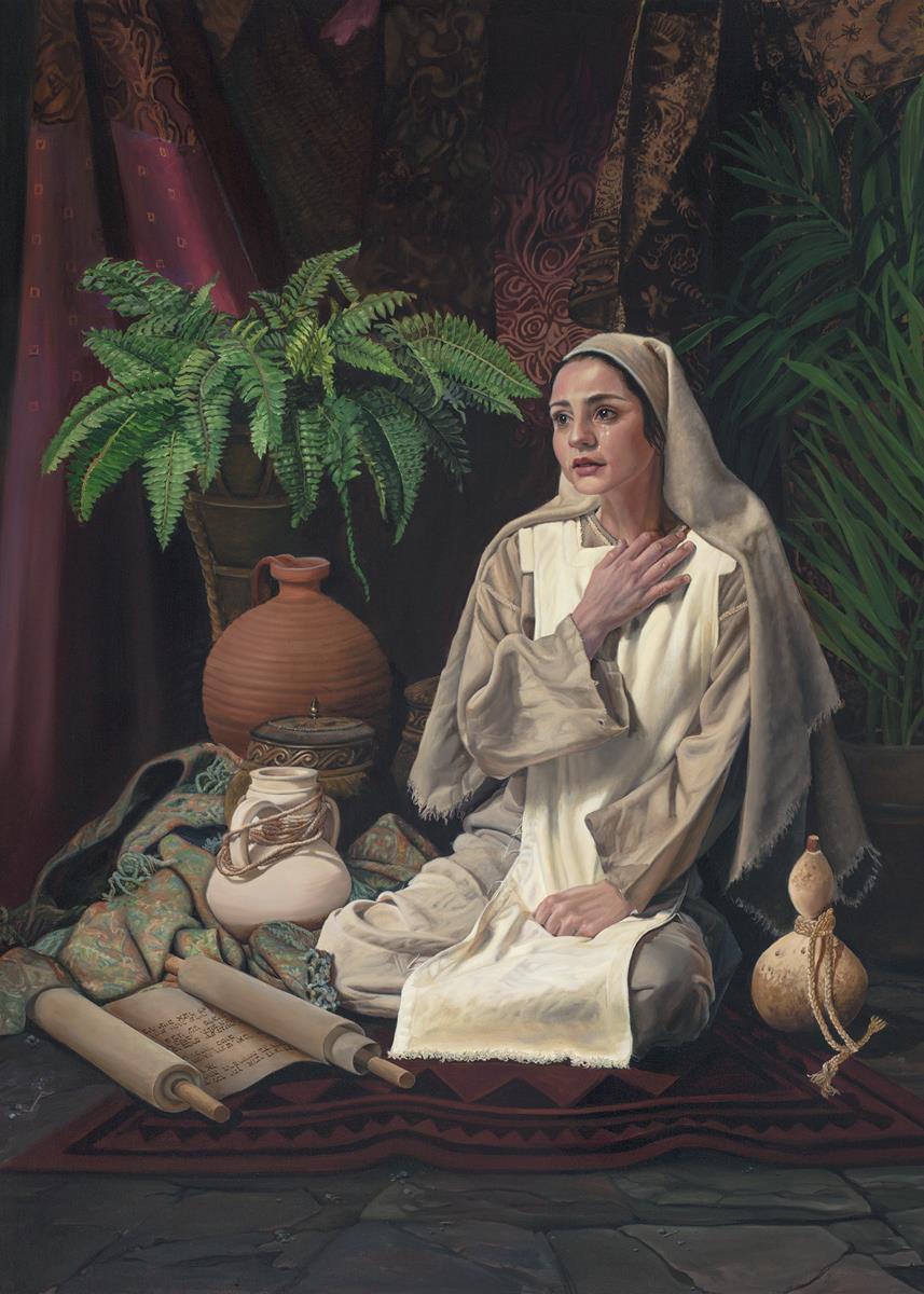 Behold Thy Handmaiden - Elegant Christian Home Decor for Prayer & Meditation | Perfect for Church Altars, Home Worship Spaces & Gift Giving