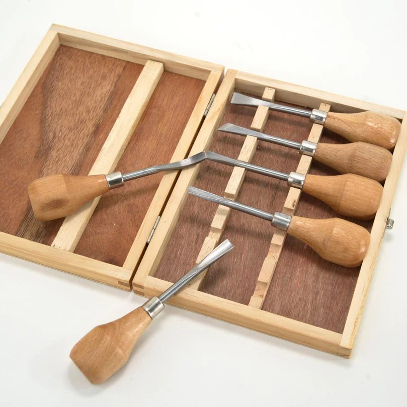 6-Piece Kids Wood Carving Tool Set - Safe & Durable for DIY Woodworking Projects - Perfect for Beginners & Young Crafters