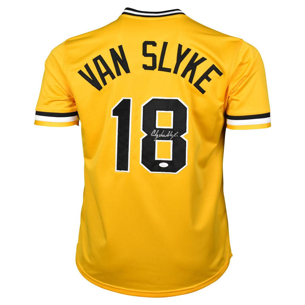 Andy Van Slyke Autographed Pittsburgh Pirates Yellow Baseball Jersey with JSA COA - Perfect for Collectors, Sports Memorabilia Displays & Pirates Fan Gifts