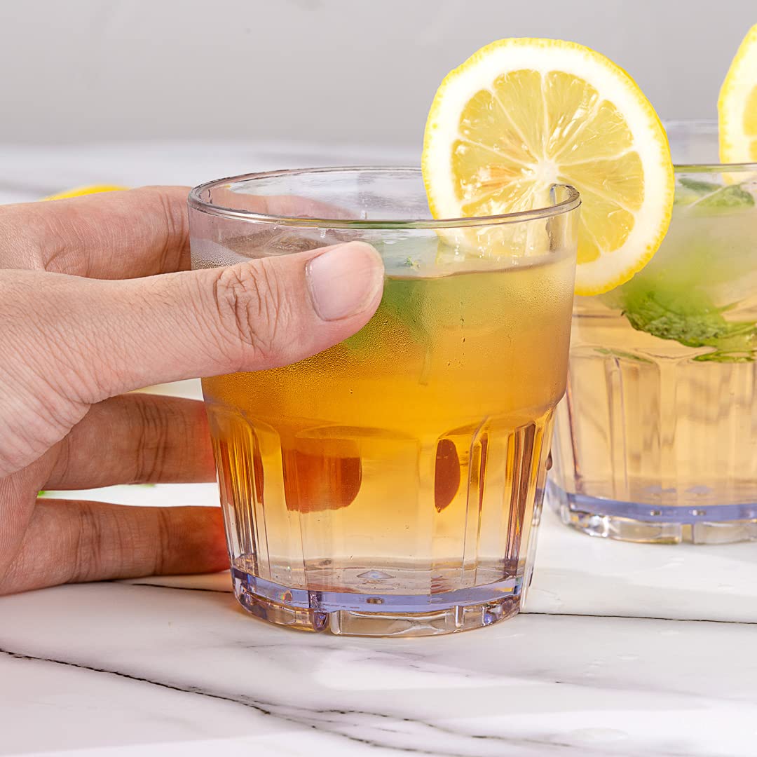 50-Pack 9oz Shatterproof Plastic Tumblers - Clear Stackable Dishwasher-Safe Drinking Glasses for Restaurants, Bars, Parties & Outdoor Events