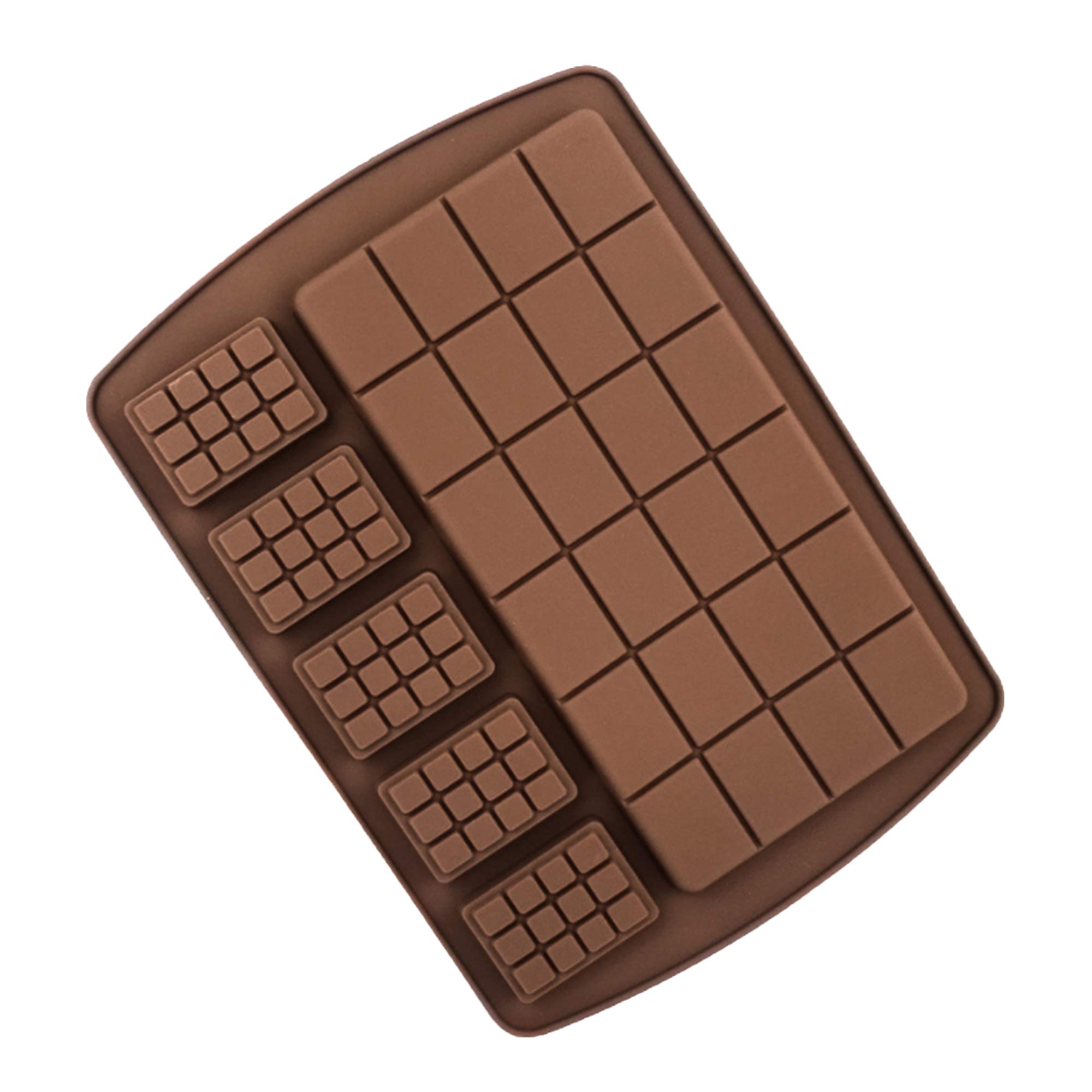 5-Piece Mini Chocolate Silicone Mold Set with Break-Apart Design - DIY Candy, Protein, Cake Decorating, Baking, Jelly Molds for Ice Trays & Kitchen Tools - Perfect for Homemade Treats, Party Favors, and Gift Making