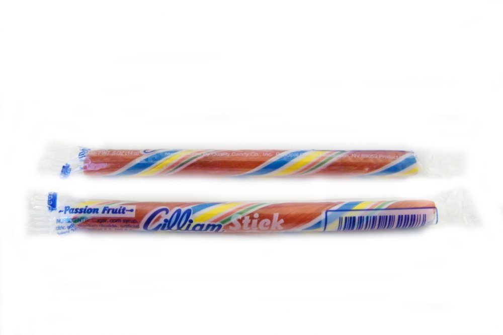 Gilliam Passion Fruit Candy Sticks - 80 Count Box of Tropical Flavored Hard Candies - Perfect for Parties, Office Snacks & Gift Baskets
