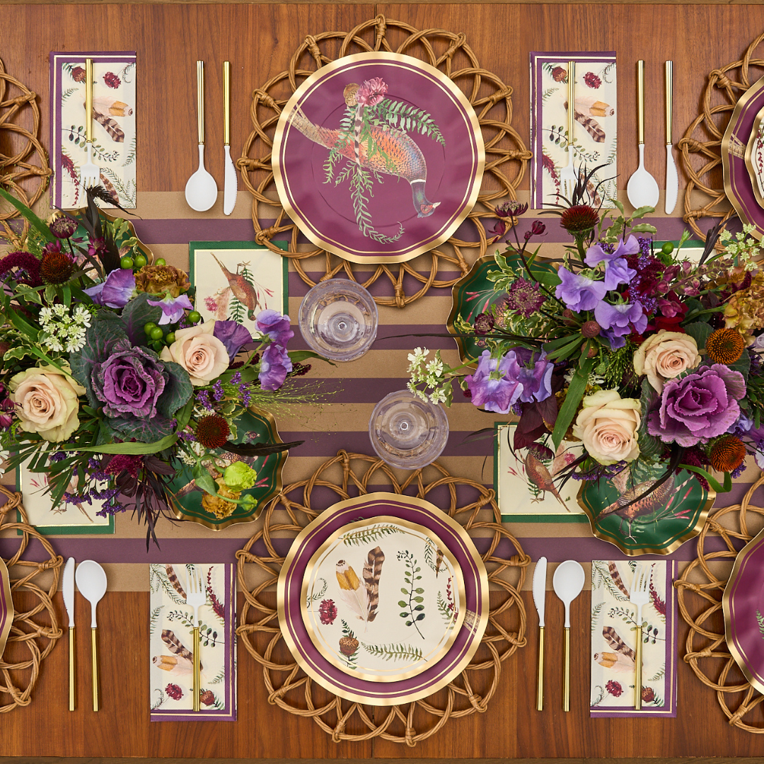 Feather Grove Elegant Table Setting - 12-Piece Dinnerware Set for Formal Dining, Weddings & Special Occasions | Porcelain Plates, Bowls & Cups | Perfect for Holiday Entertaining & Fine Dining Experience