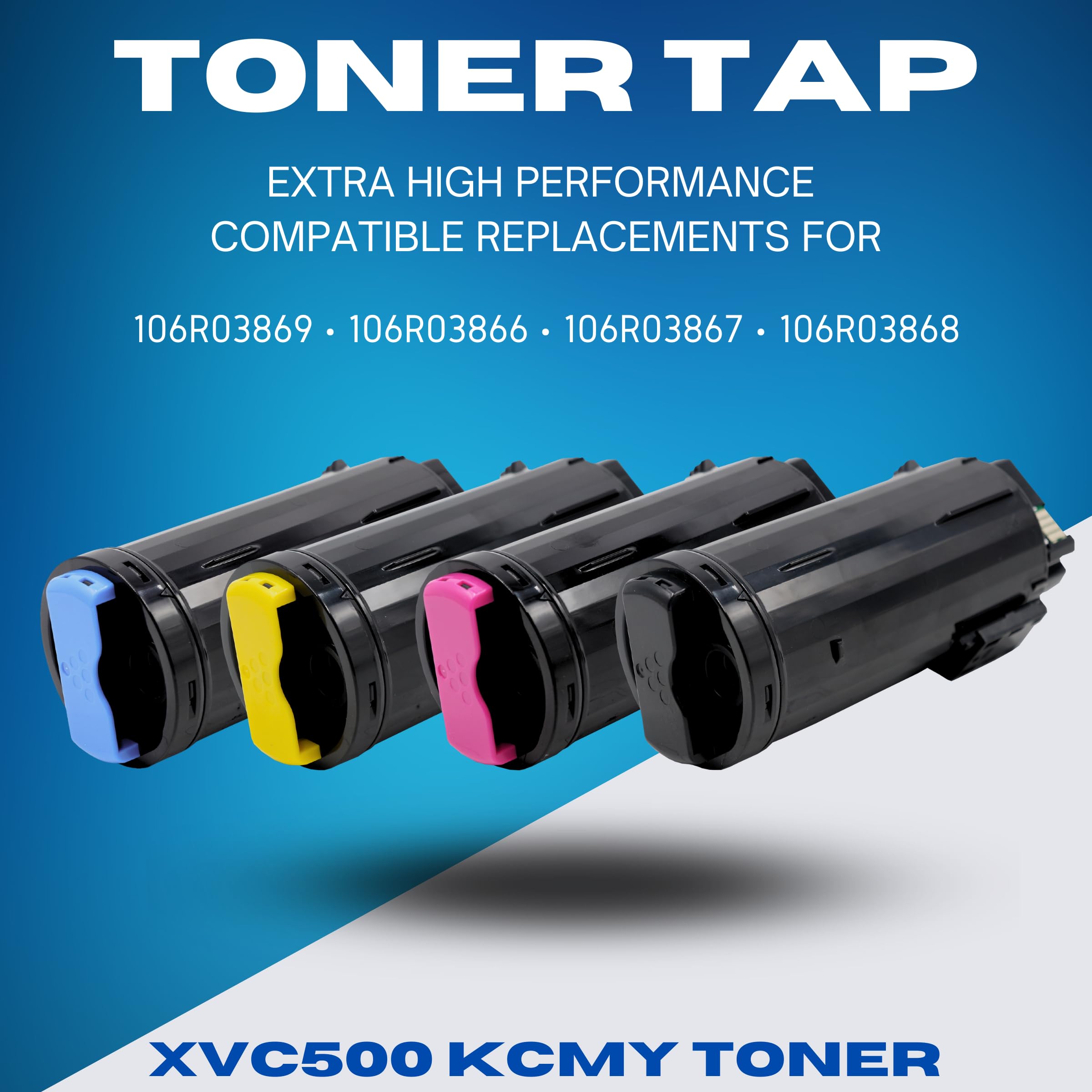 High-Yield Replacement Toner Cartridge 4-Pack for Xerox VersaLink C505X/C505S/C500N/C500DN (106R03869, 106R03866, 106R03867, 106R03868) - Compatible Color Ink Cartridges for Office Printing & High-Volume Documents