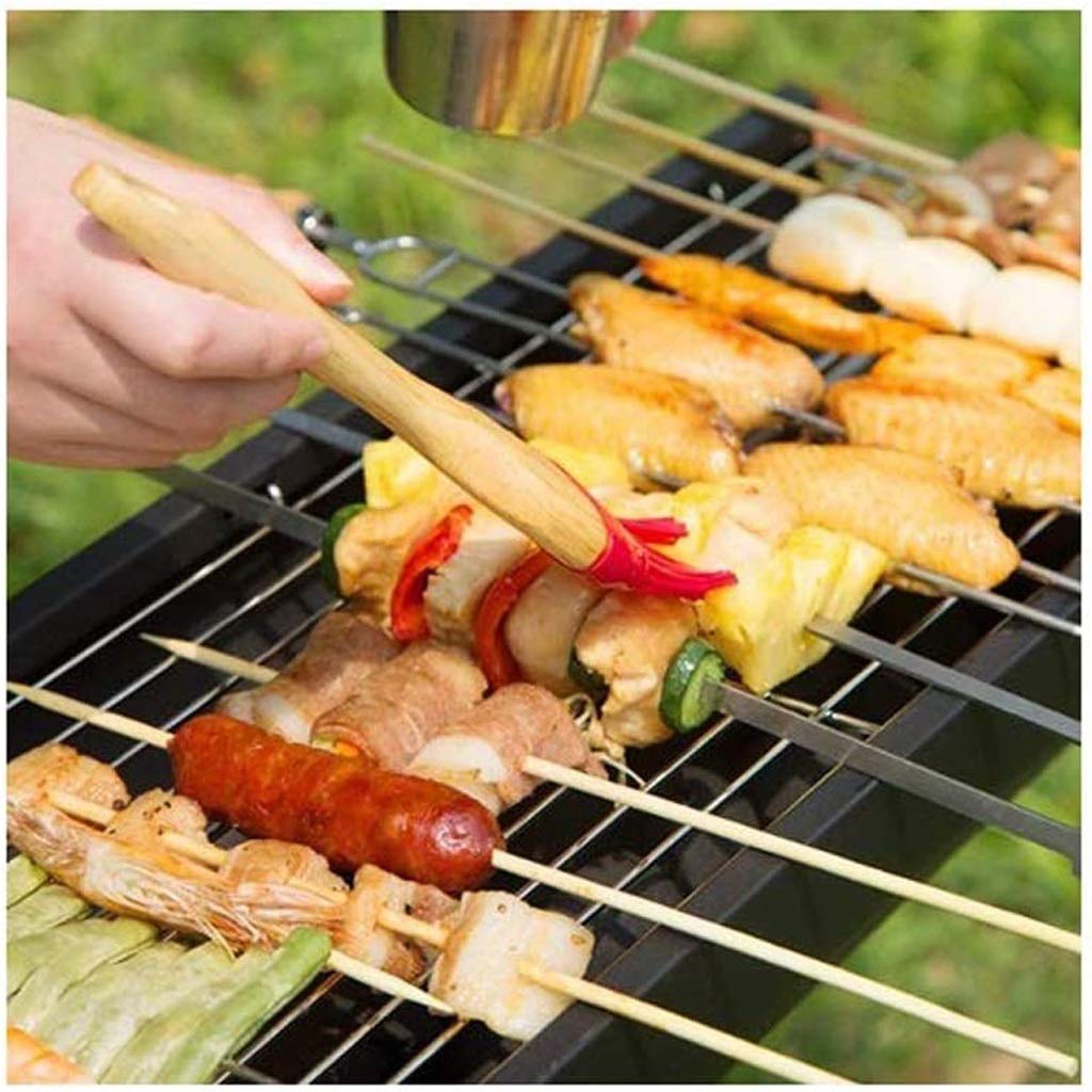 Portable Folding Charcoal BBQ Grill for Camping, Picnics & Backyard - Compact Outdoor Barbecue Tools for Grilling Steak, Chicken & Vegetables