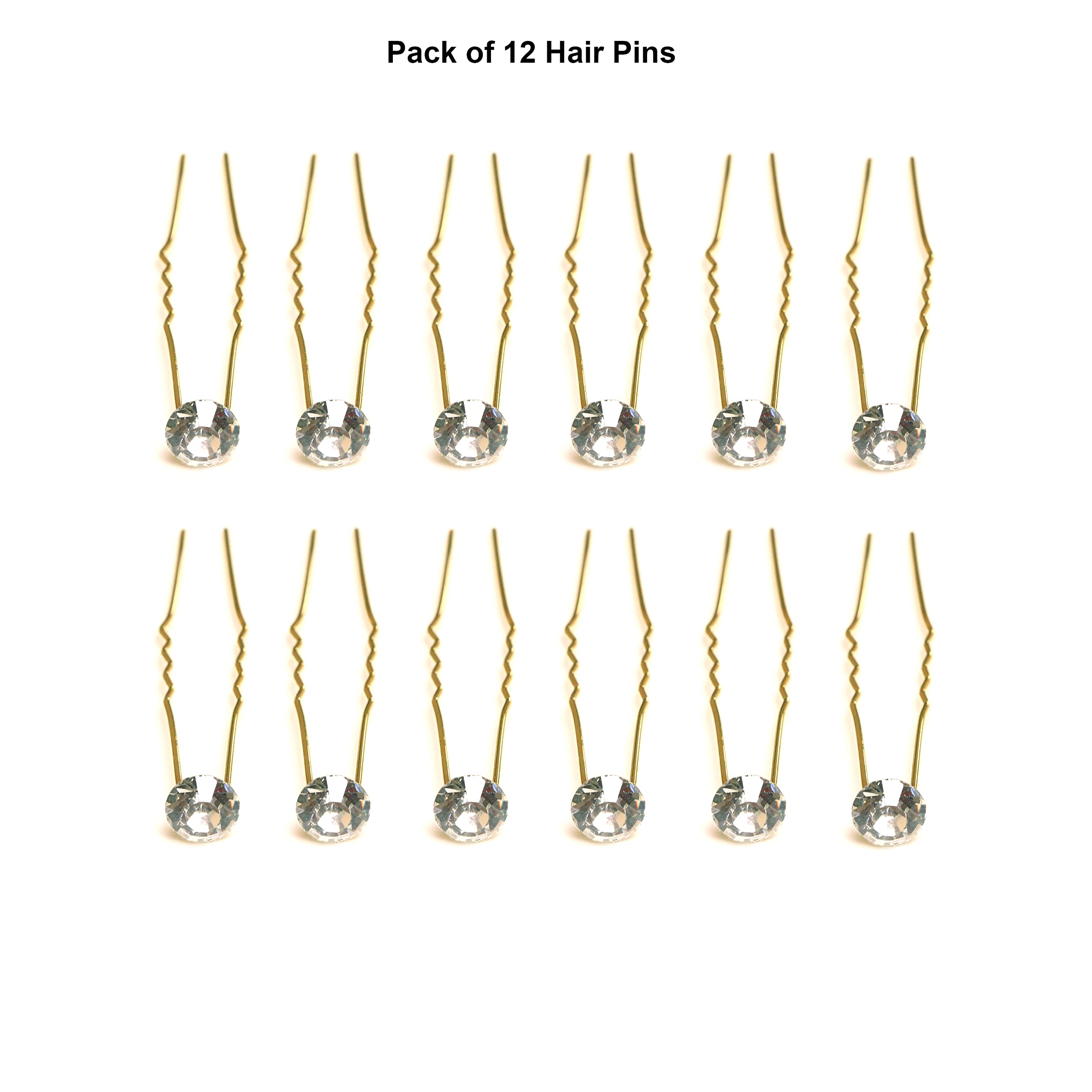Elegant Golden Pearl Bridal Hair Pins Set of 24 - Women's Bun Decorations for Weddings, Prom & Special Occasions | Rapidsflow Hair Accessories