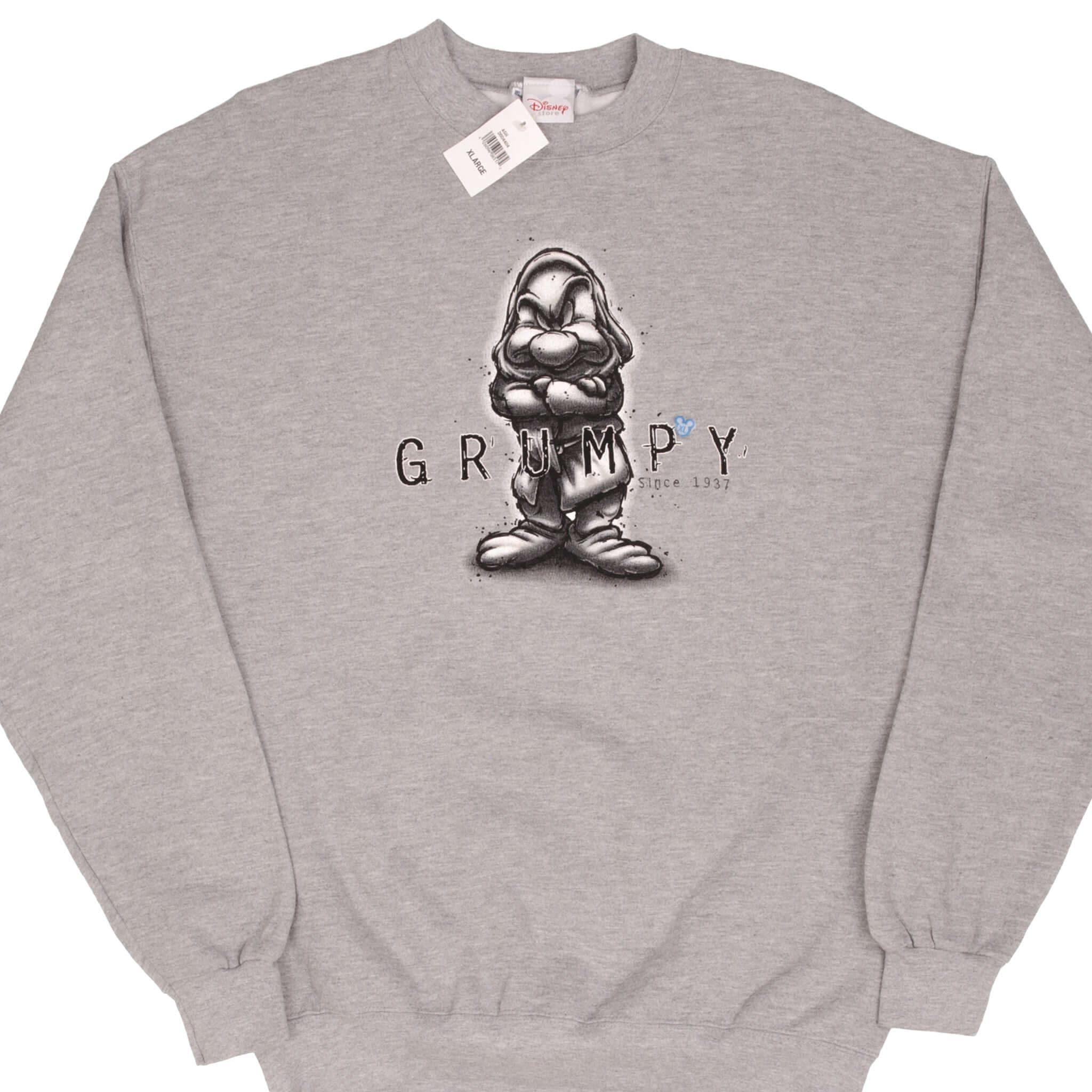 Vintage Disney Grumpy Snow White Sweatshirt 1990s XL - Made in USA Deadstock - Retro Disney Collectible for Fans & Theme Park Outfits
