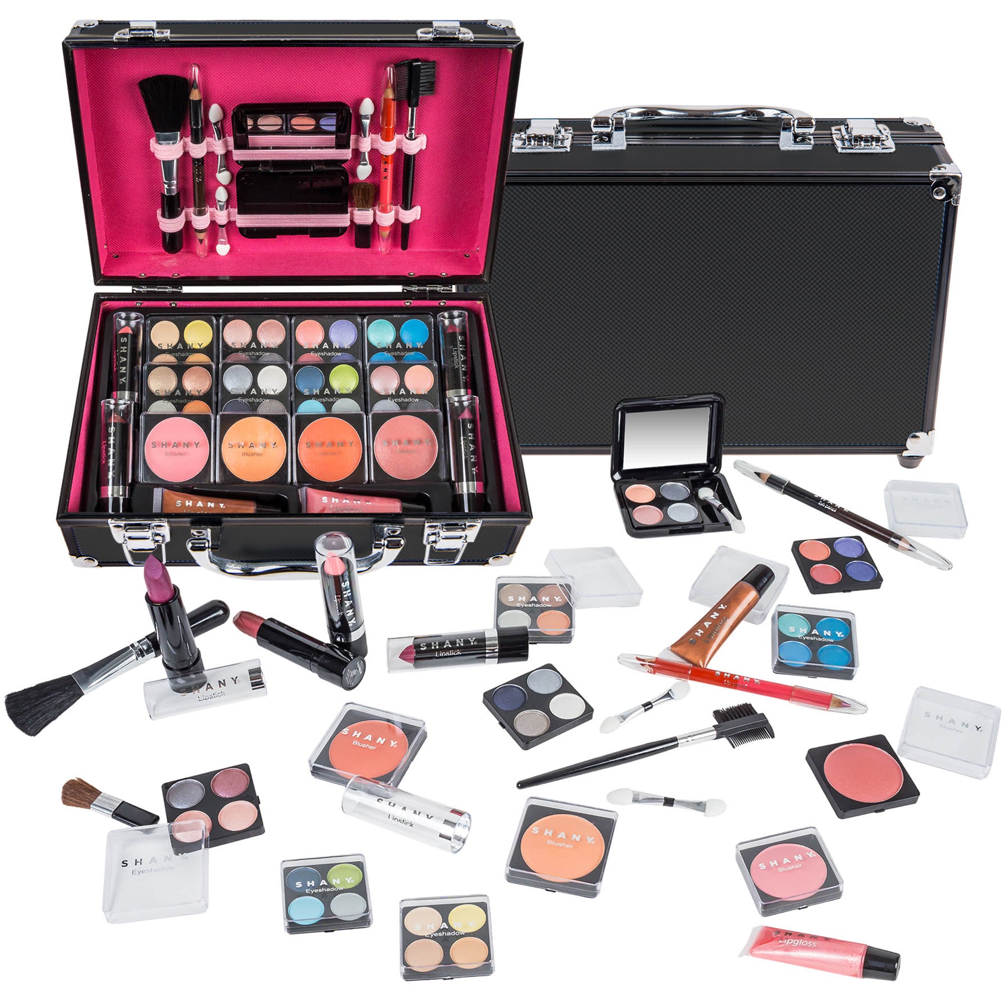 Professional Makeup Train Case with Carry Handle - Large Cosmetic Organizer for Makeup Artists & Travel - Perfect for Salon, Home Use & On-the-Go Touch Ups