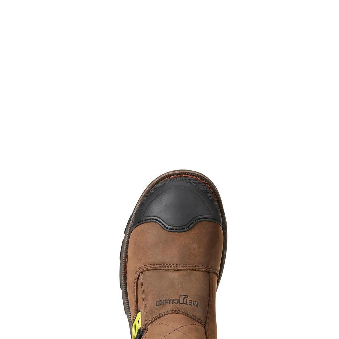 **Catalyst VX 8-Inch Composite Toe Waterproof Work Boots - MetGuard Safety, Oily Distressed Brown - Ideal for Construction, Oilfield & Outdoor Work**