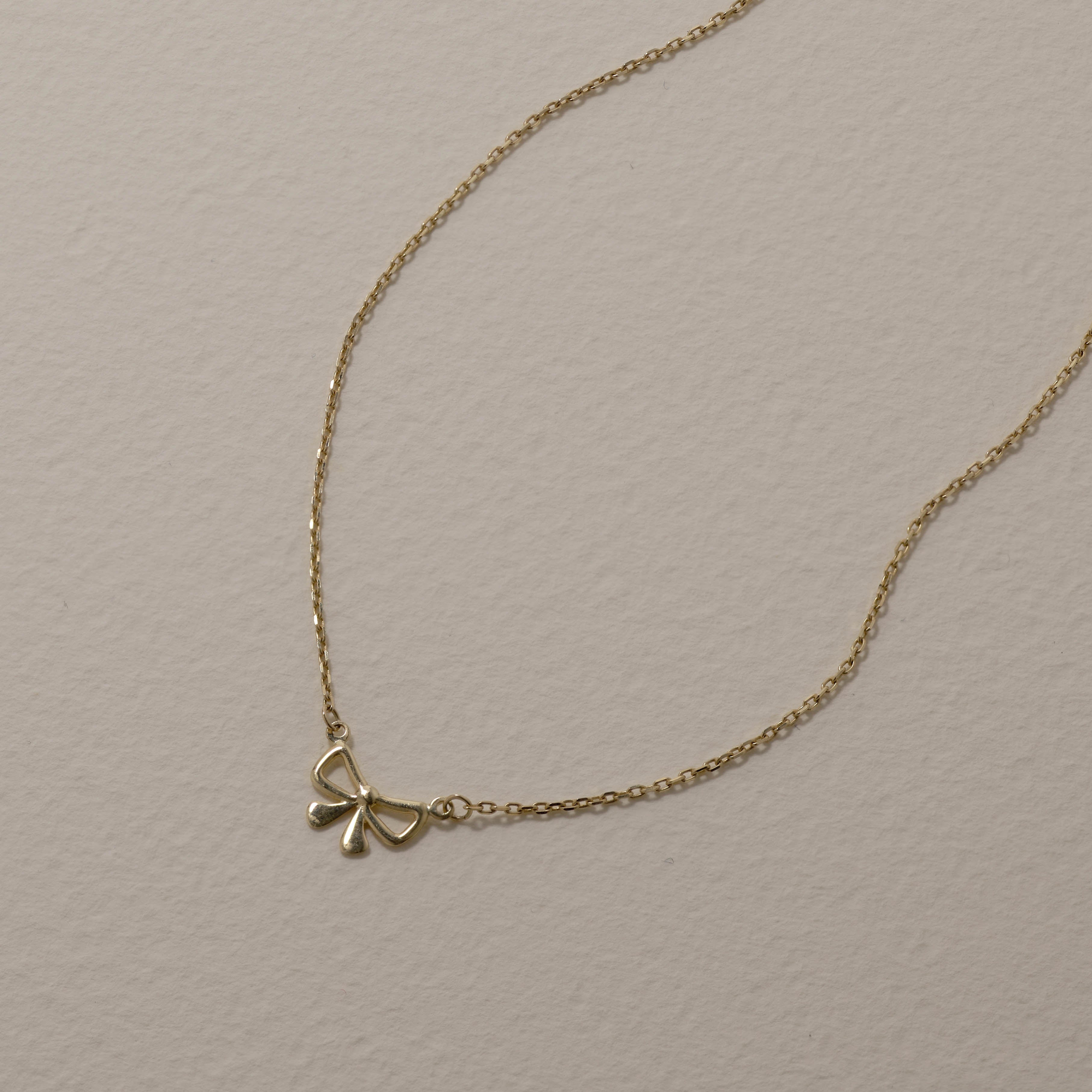10K Gold Micro Bow Necklace - Dainty & Elegant Jewelry for Women - Perfect for Everyday Wear, Date Nights & Special Occasions