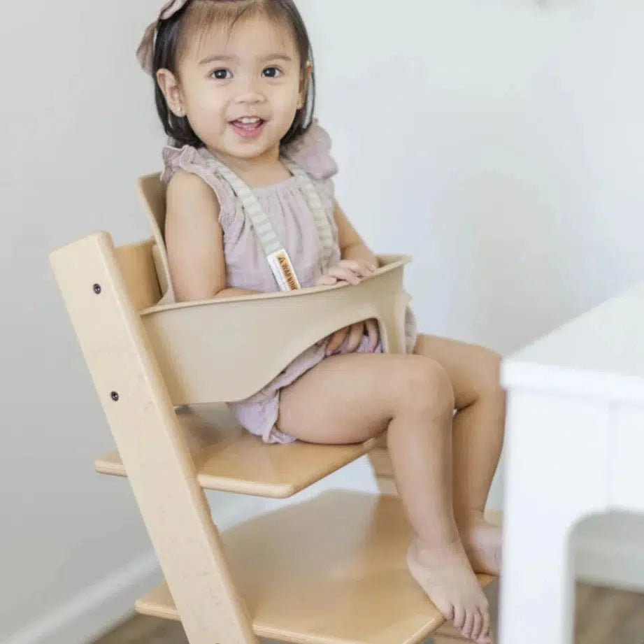 Stokke Tripp Trapp High Chair with Baby Set - Adjustable Ergonomic Wooden Chair for Toddlers & Kids - Natural Finish - Perfect for Dining, Learning & Playtime