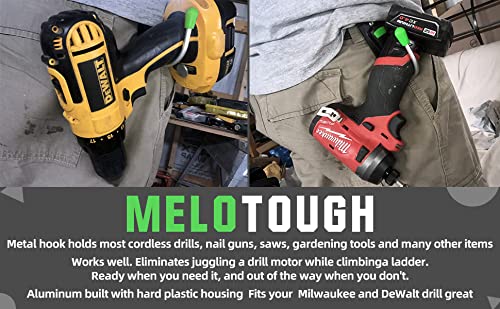 MELOTOUGH Heavy Duty Tool Holster for Cordless Drills - Adjustable Belt Hook & Pouch for Secure Tool Carrying - Perfect for Construction, DIY Projects & Electricians