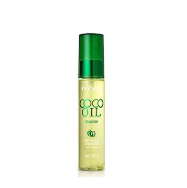 Hobety Organic Coconut Oil Hair Treatment - 60ml Dry Hair Moisturizer & Anti-Frizz Finisher for Smooth, Shiny Hair - Perfect for Daily Hair Care & Frizz Control
