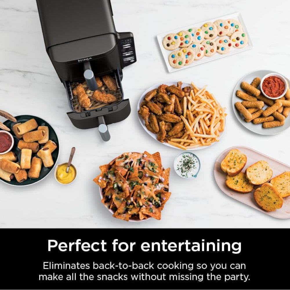 Ninja SL202CCO Double Stack Air Fryer Oven - Certified Refurbished with Home Essentials Warranty | Perfect for Family Cooking, Meal Prep & Healthy Air Frying