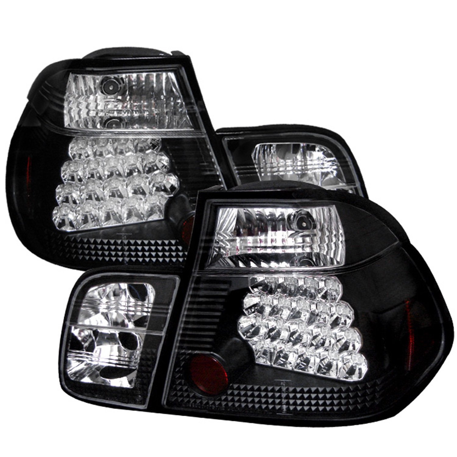 BMW E46 3-Series 99-01 4DR LED Tail Lights - Black Smoke Style for Enhanced Visibility & Style - Perfect for Night Driving & Car Upgrades