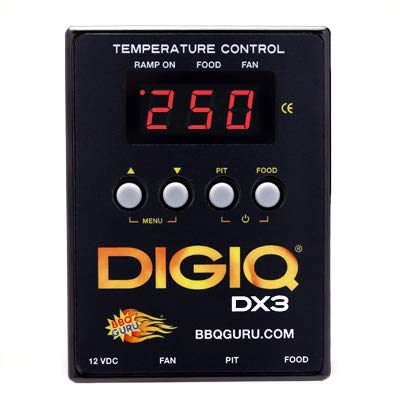 BBQ Guru DigiQ DX3 Digital BBQ Temperature Controller & Meat Thermometer for Big Green Egg, Kamado Joe, Weber, Ceramic Grills – Perfect for Smoking, Grilling, and Slow Cooking