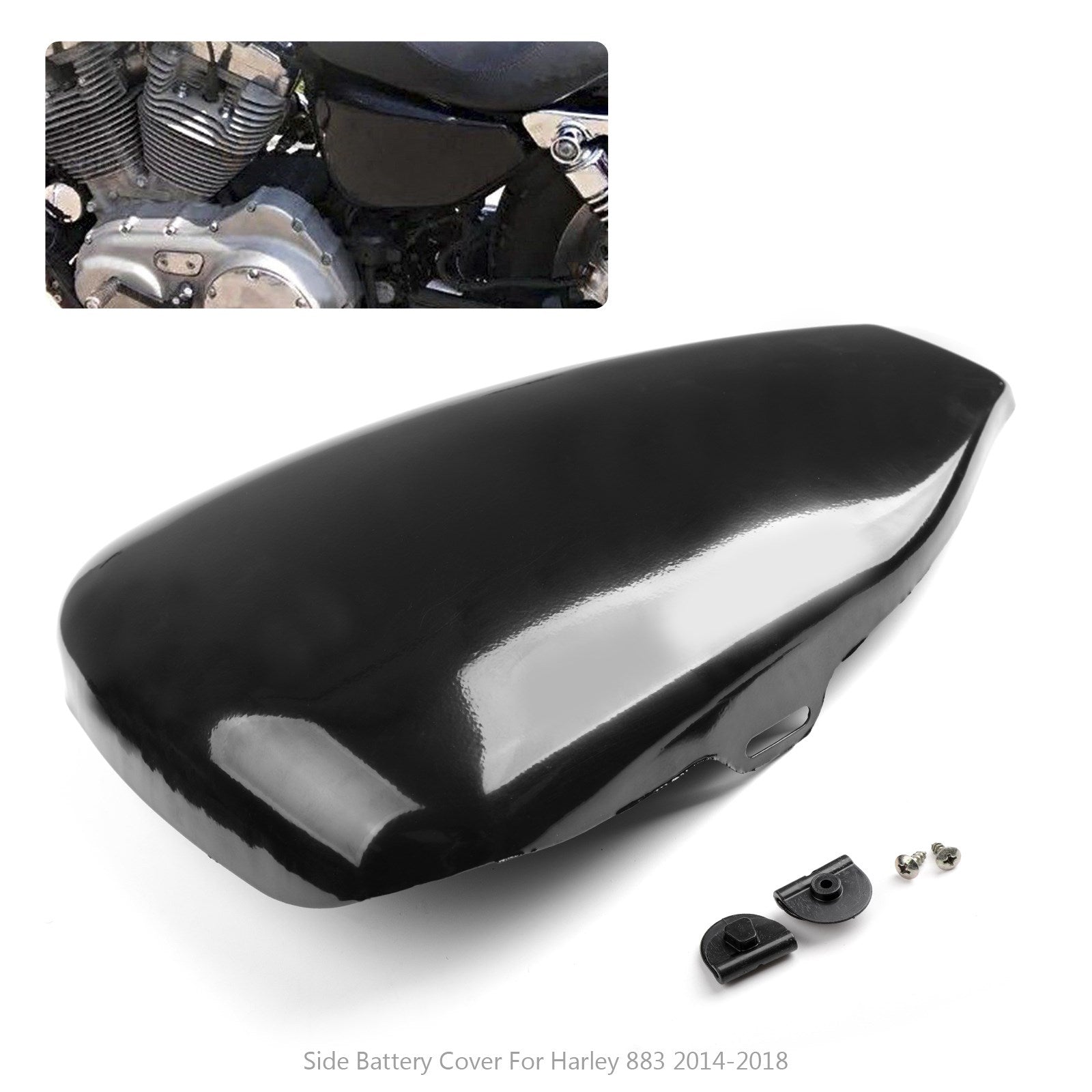 Genuine Left Side Battery Cover Replacement for Harley Sportster XL Iron 883 & 1200 (2014-2018) - Durable Motorcycle Accessory for Enhanced Protection & Style