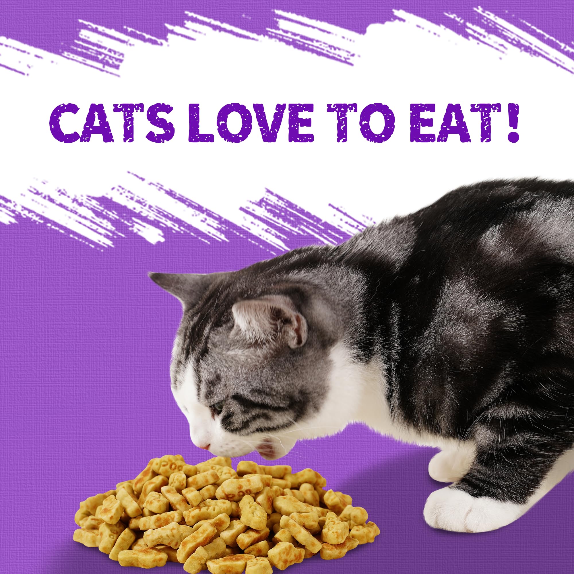 13.4 OZ Natural Salmon Flavor Lysine Cat Treats - Healthy Training Biscuits & Dental Care Snacks for Cats & Kittens - Perfect for Training Rewards and Oral Health Maintenance