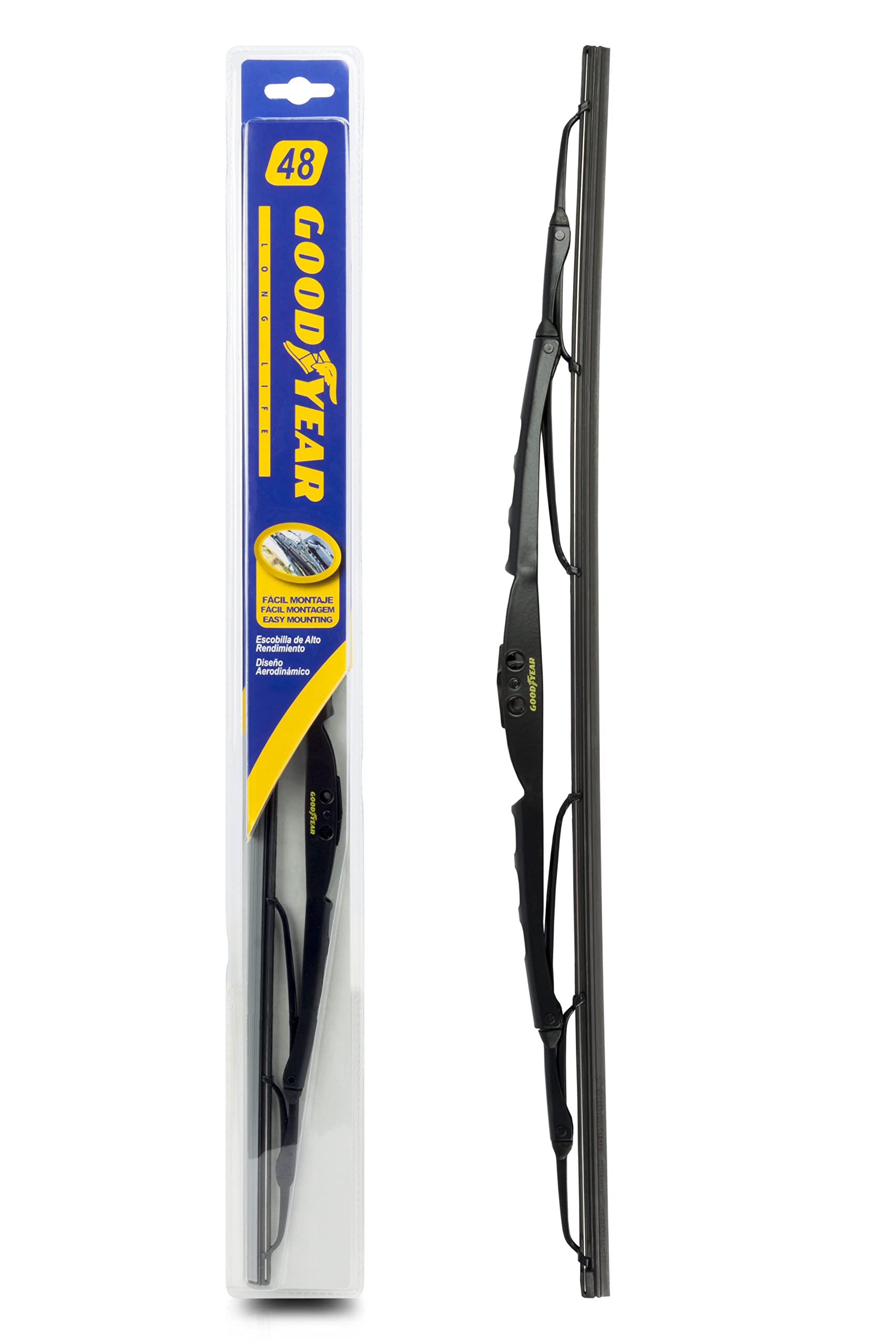 Goodyear GY Classic 47.5cm (19-inch) Car Wash Brush - Heavy Duty Cleaning Brush for Cars, Trucks, SUVs & Boats - Ideal for Washing Vehicles, Cleaning Wheels & Detailing